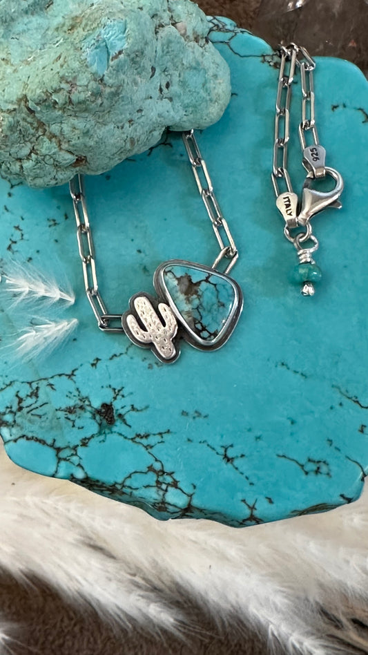 Itty Bitty Necklace #45 // Saguaro + Star Fox // Desert Dweller Series