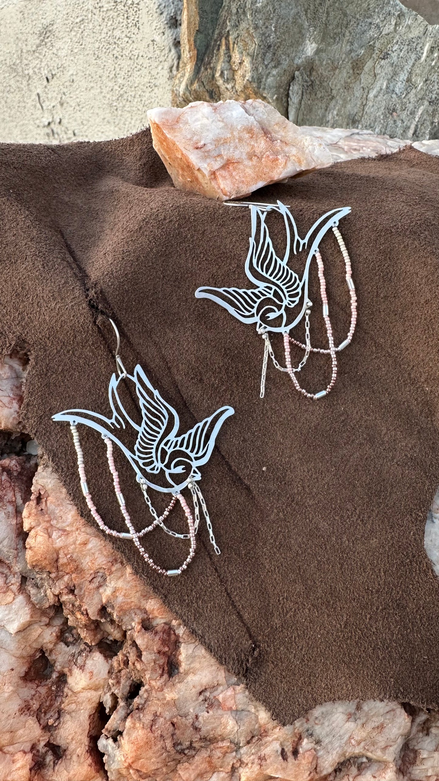 Swallow Earrings // Tattoo Flash Series