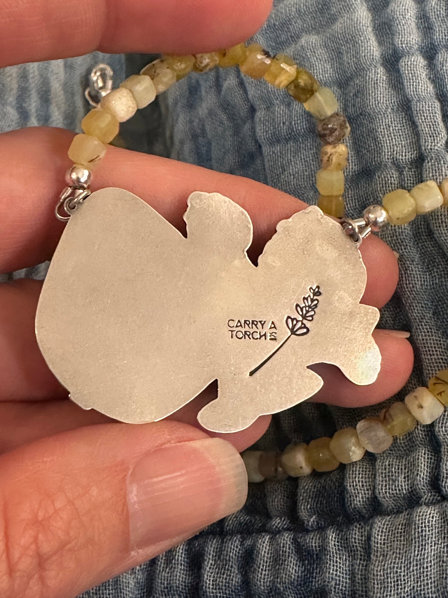 Honey Blossom // Beaded Necklace // Dark Moon + Yellow Opal