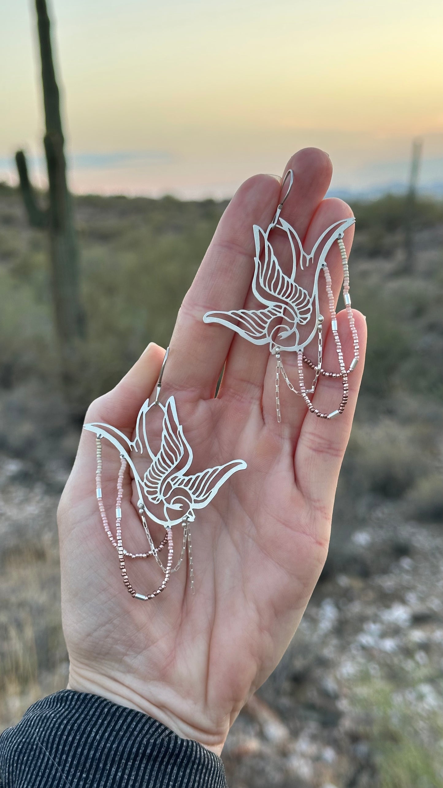 Swallow Earrings // Tattoo Flash Series