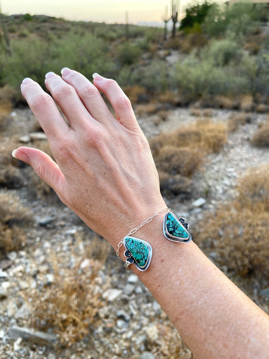 Dogwood Split Cuff Bracelet // Blue Moon Turquoise // MED