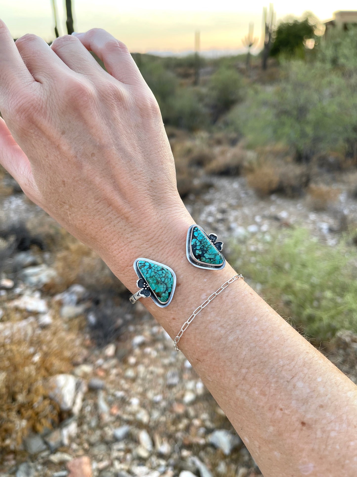 Dogwood Split Cuff Bracelet // Blue Moon Turquoise // MED