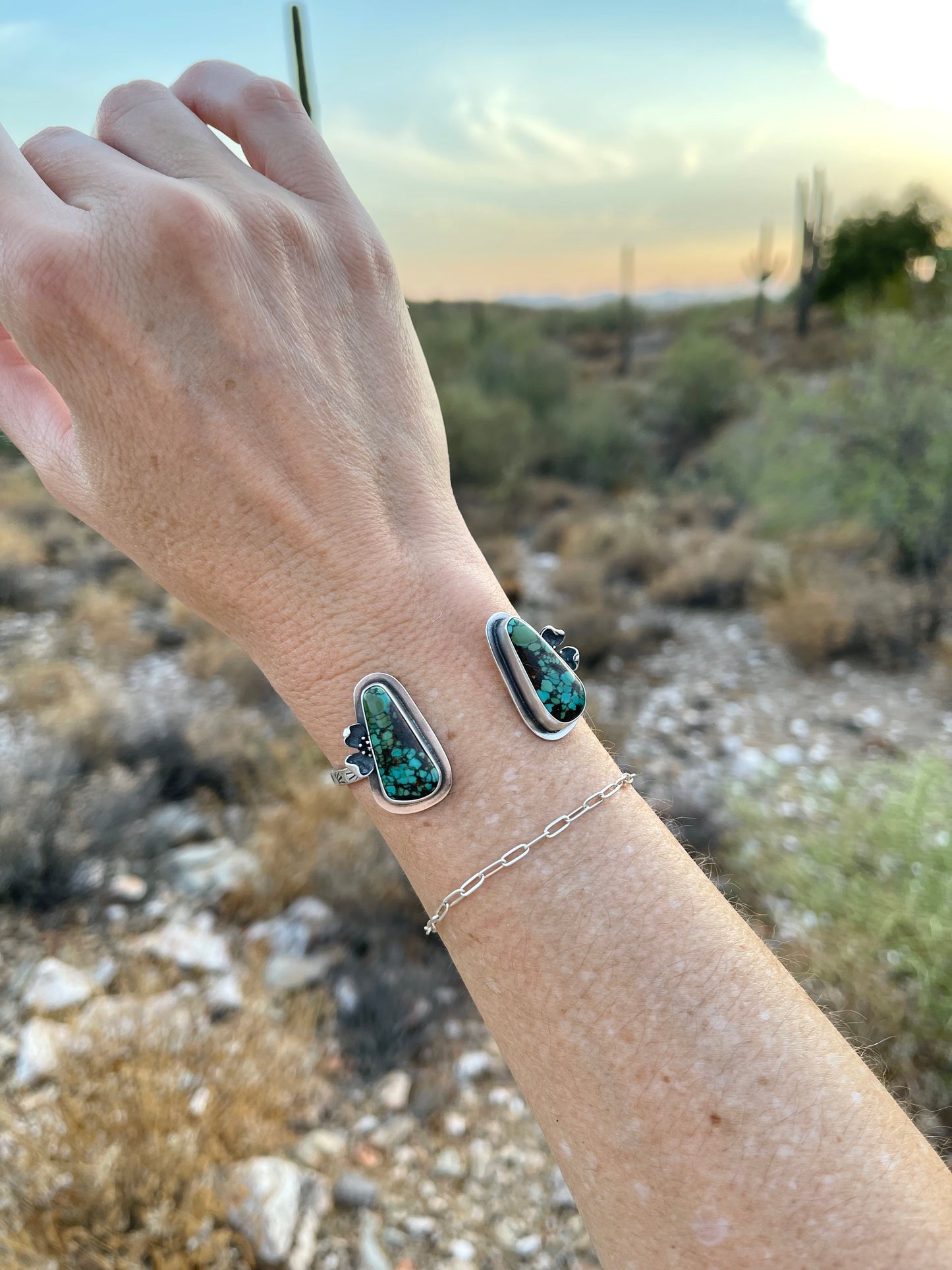 Dogwood Split Cuff Bracelet // Blue Moon Turquoise // SM