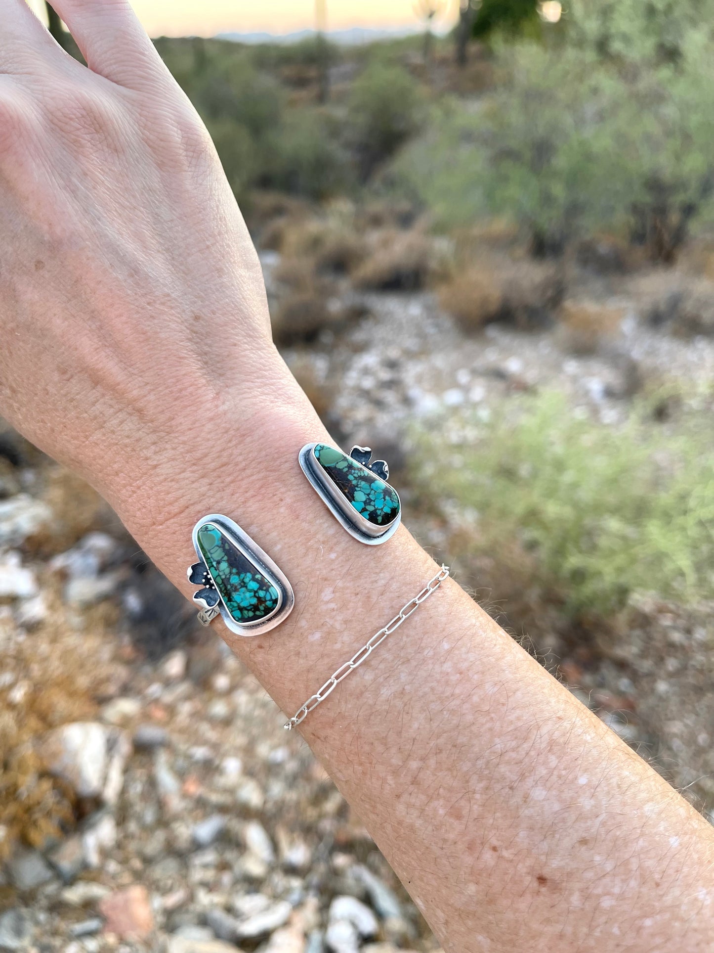 Dogwood Split Cuff Bracelet // Blue Moon Turquoise // SM