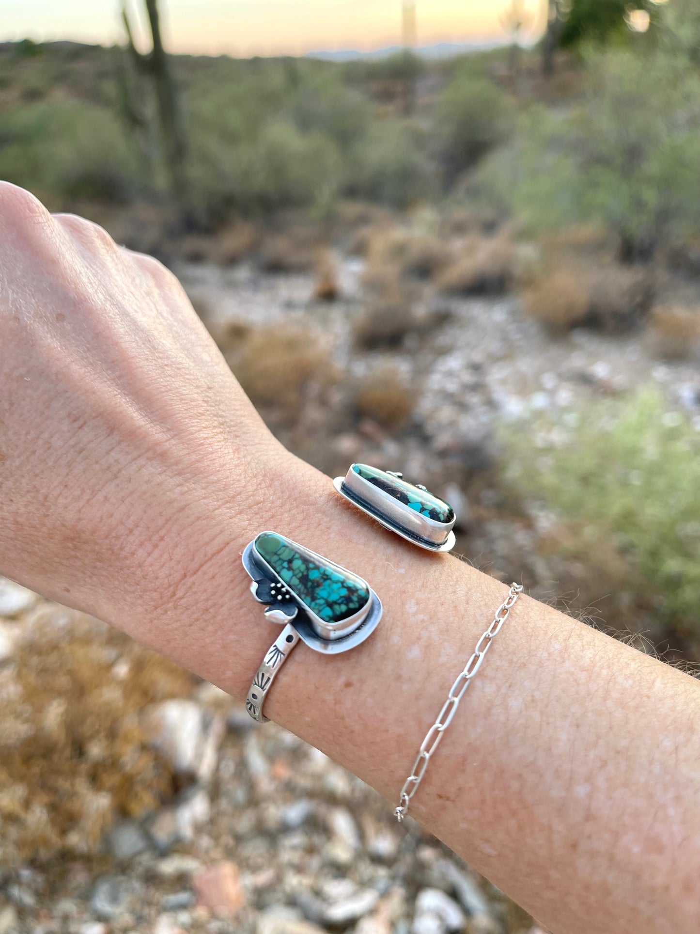 Dogwood Split Cuff Bracelet // Blue Moon Turquoise // SM