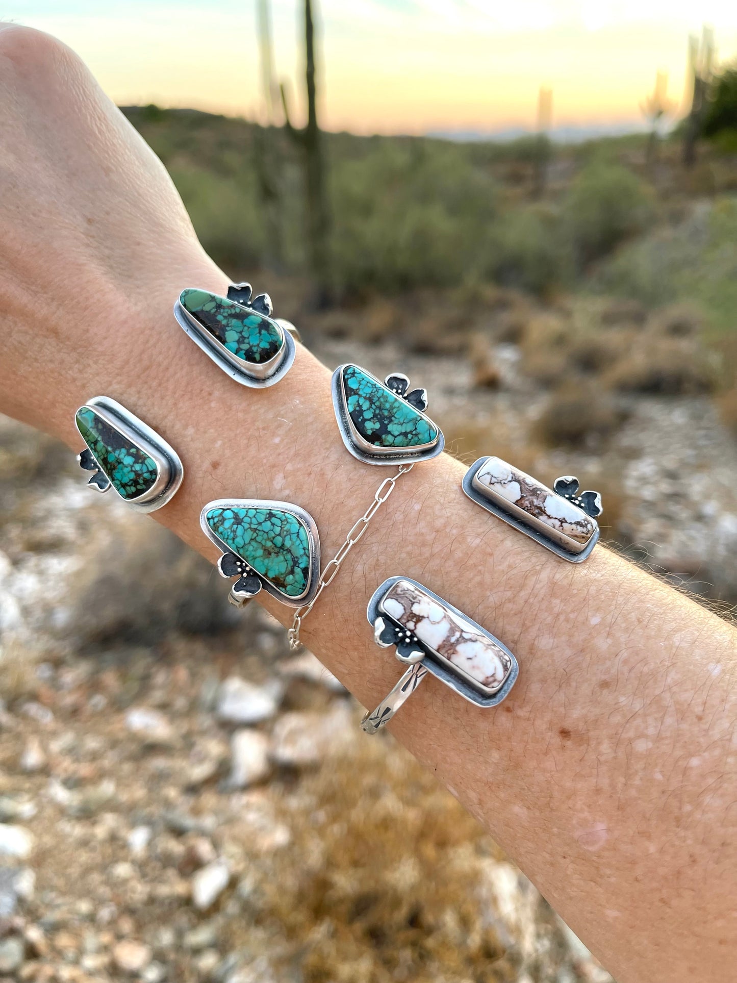 Dogwood Split Cuff Bracelet // Blue Moon Turquoise // SM