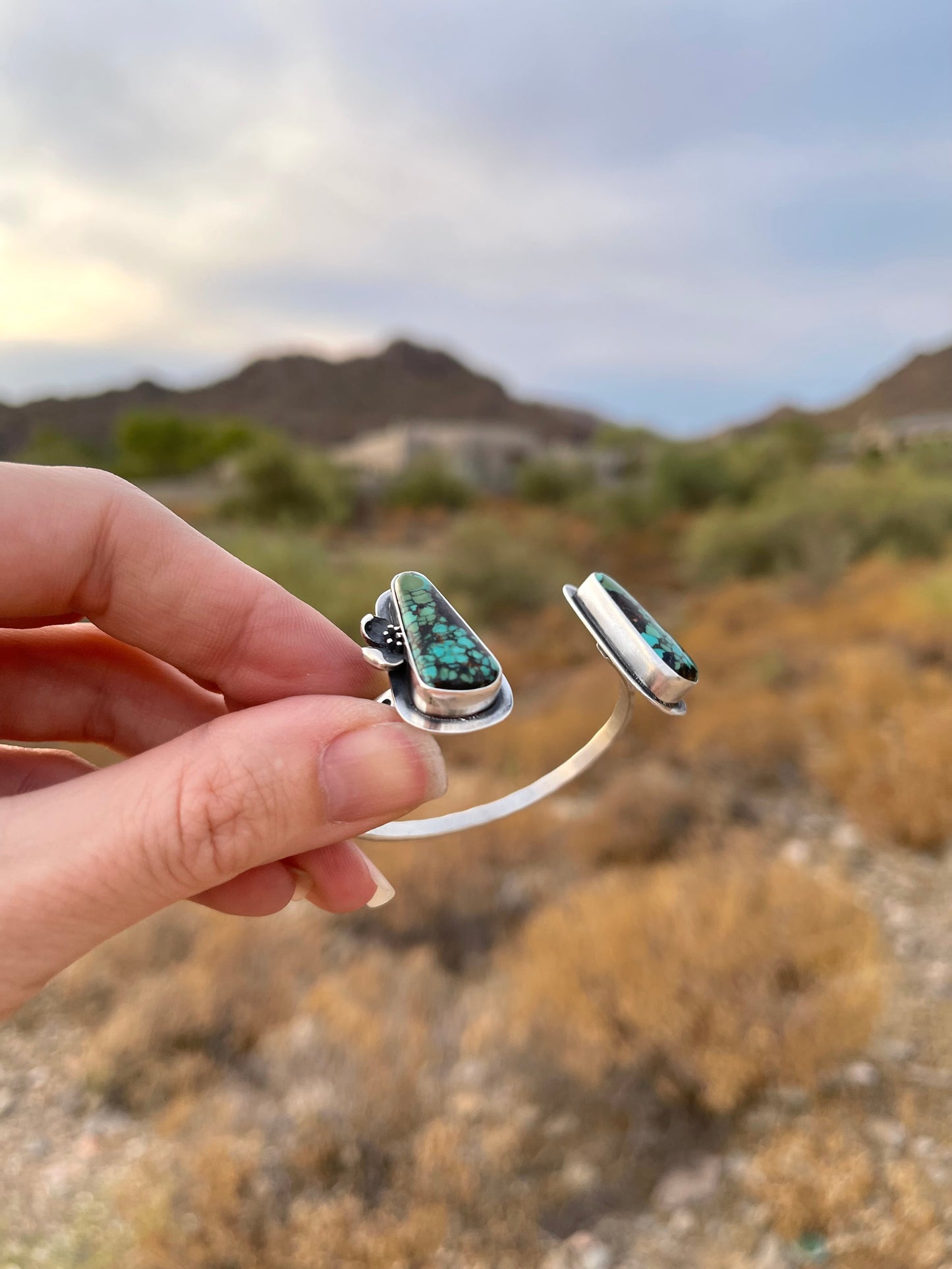 Dogwood Split Cuff Bracelet // Blue Moon Turquoise // SM