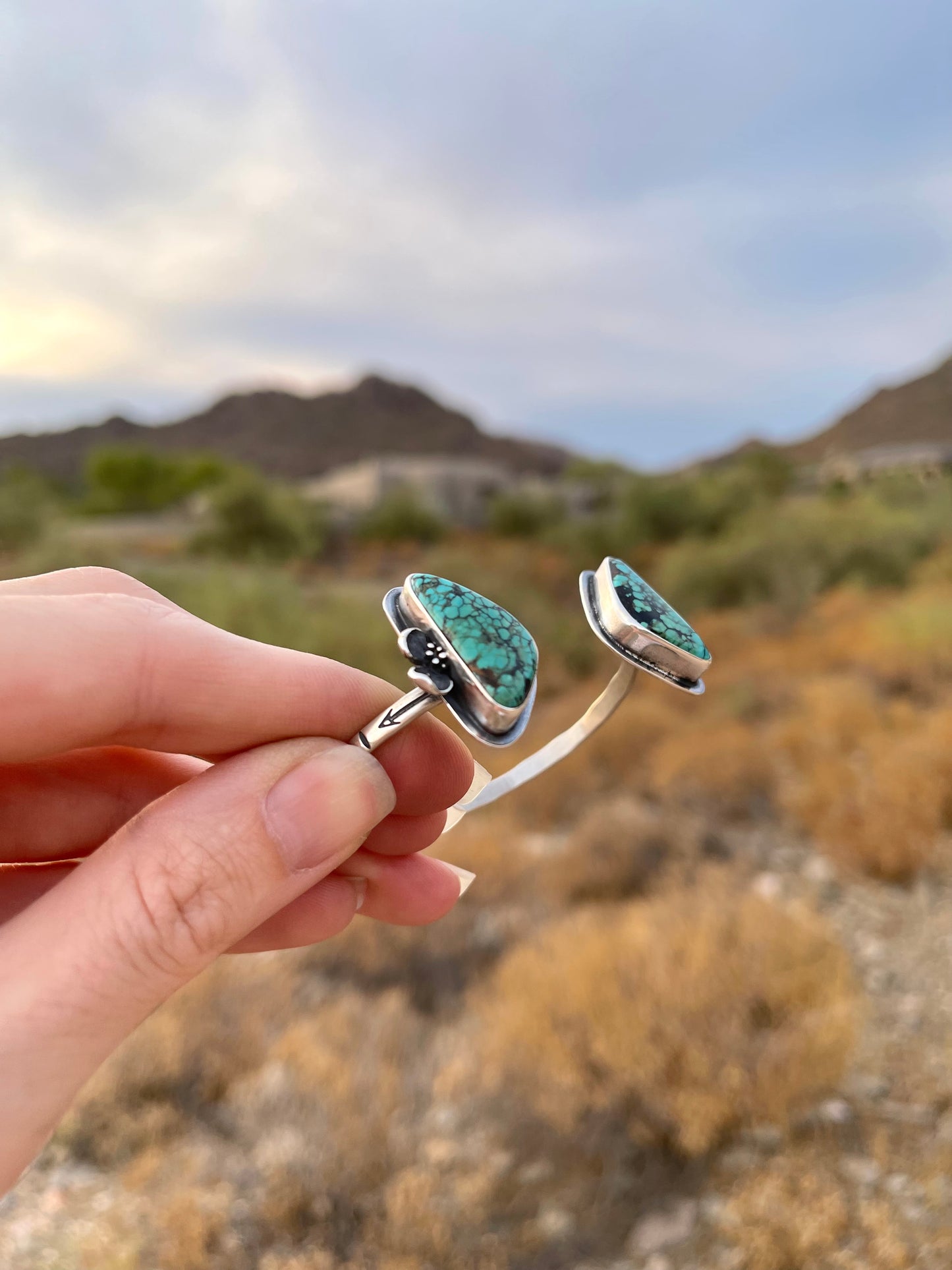 Dogwood Split Cuff Bracelet // Blue Moon Turquoise // MED