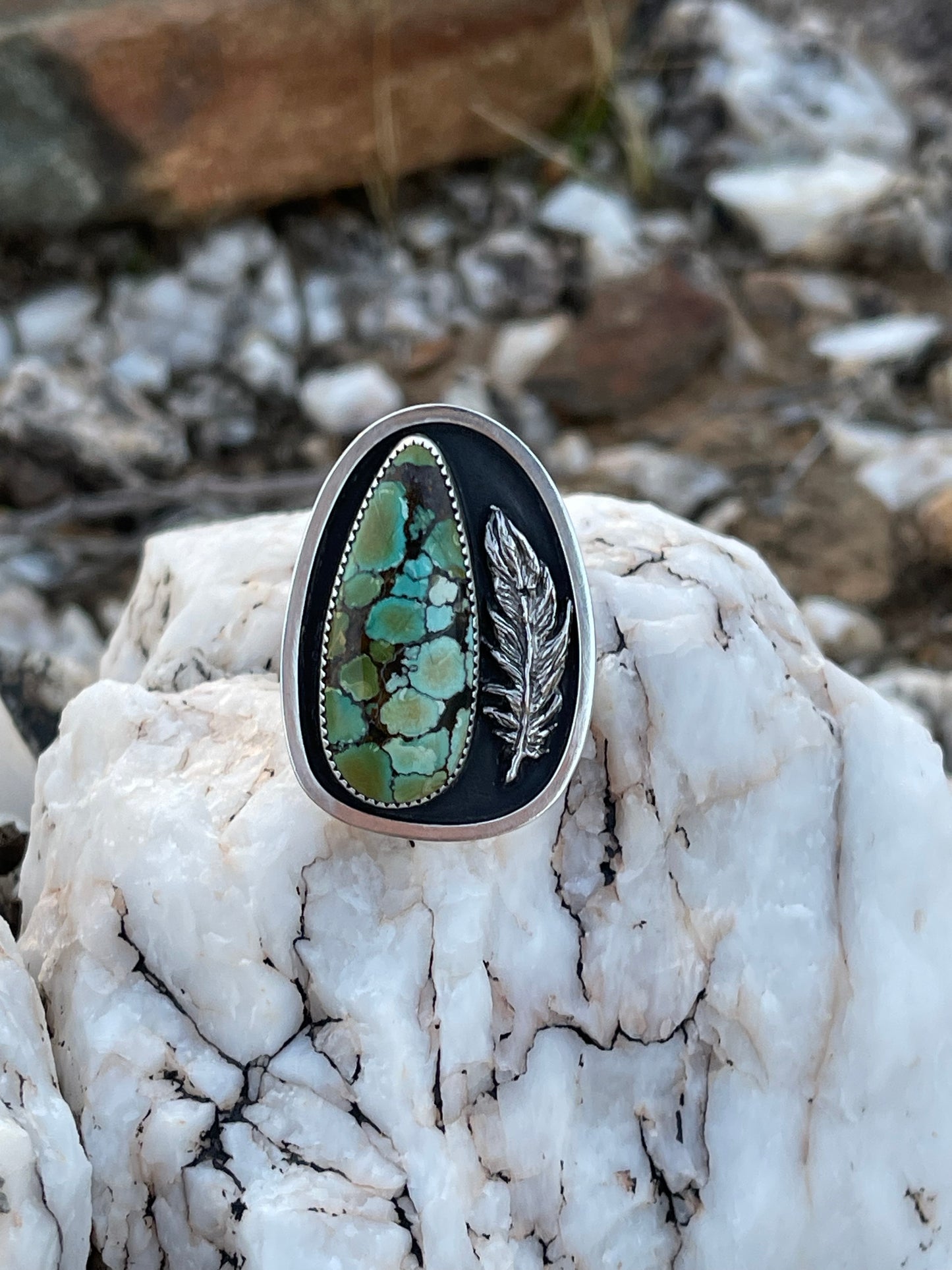 Be As A Feather Ring // Bao Canyon Turquoise // Size 7 (7.25)