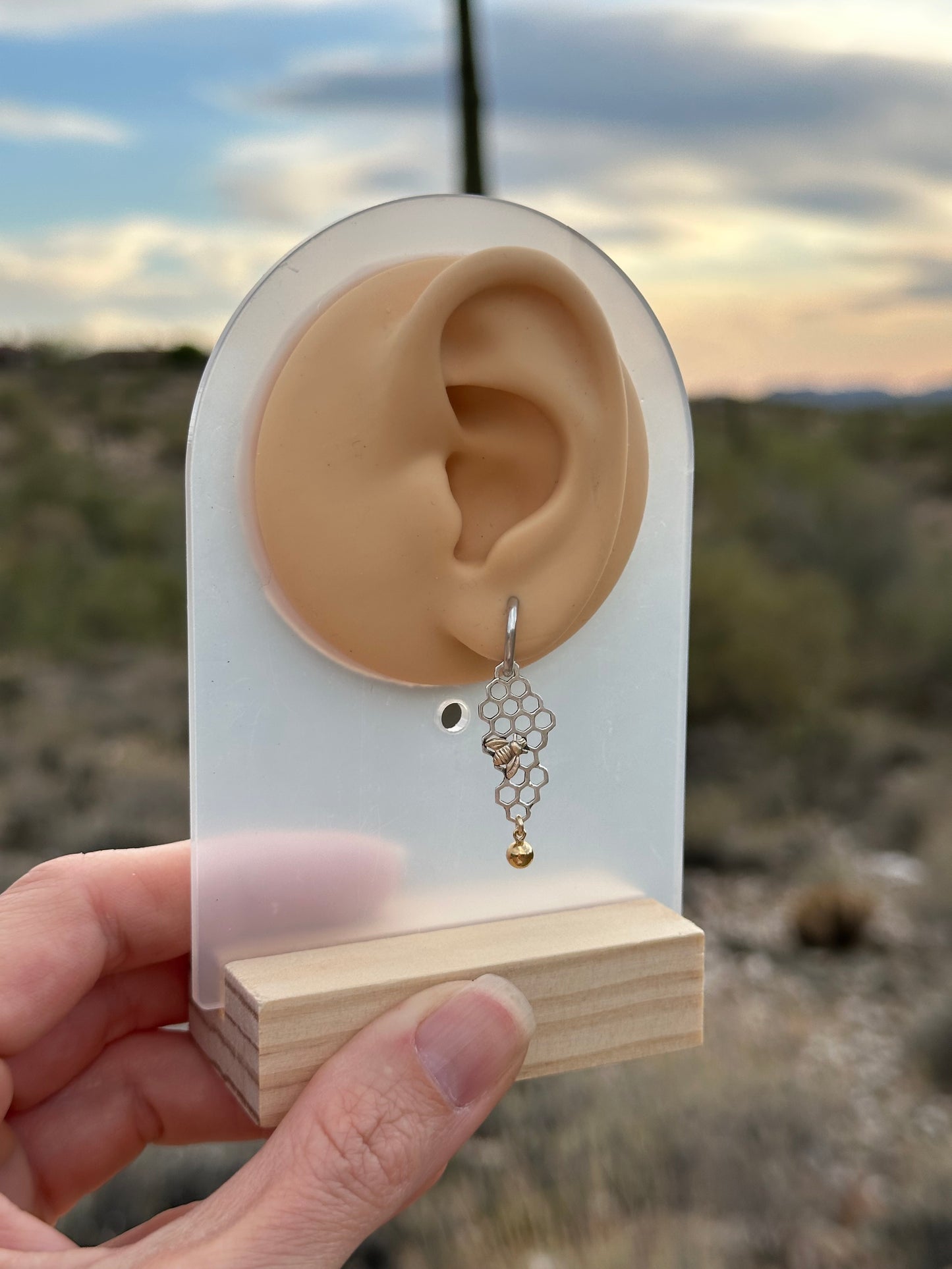 Dripping in Gold // Honeybee Earrings w/ Ear Cuff