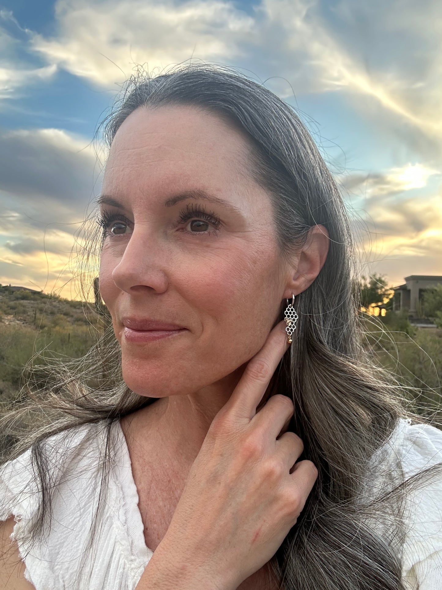 Dripping in Gold // Honeybee Earrings w/ Ear Cuff