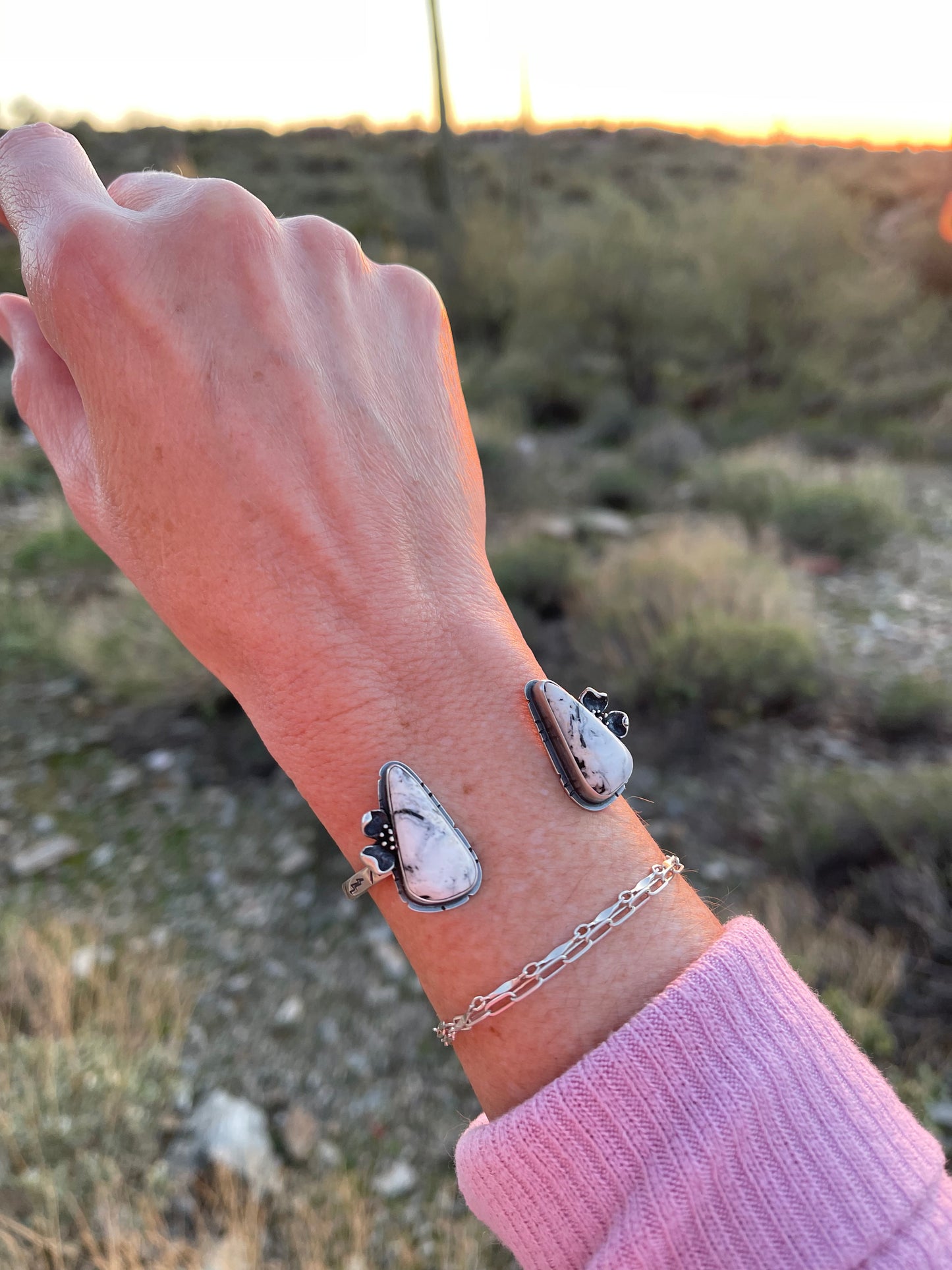 Dogwood Split Cuff Bracelet // White Buffalo // X-SM