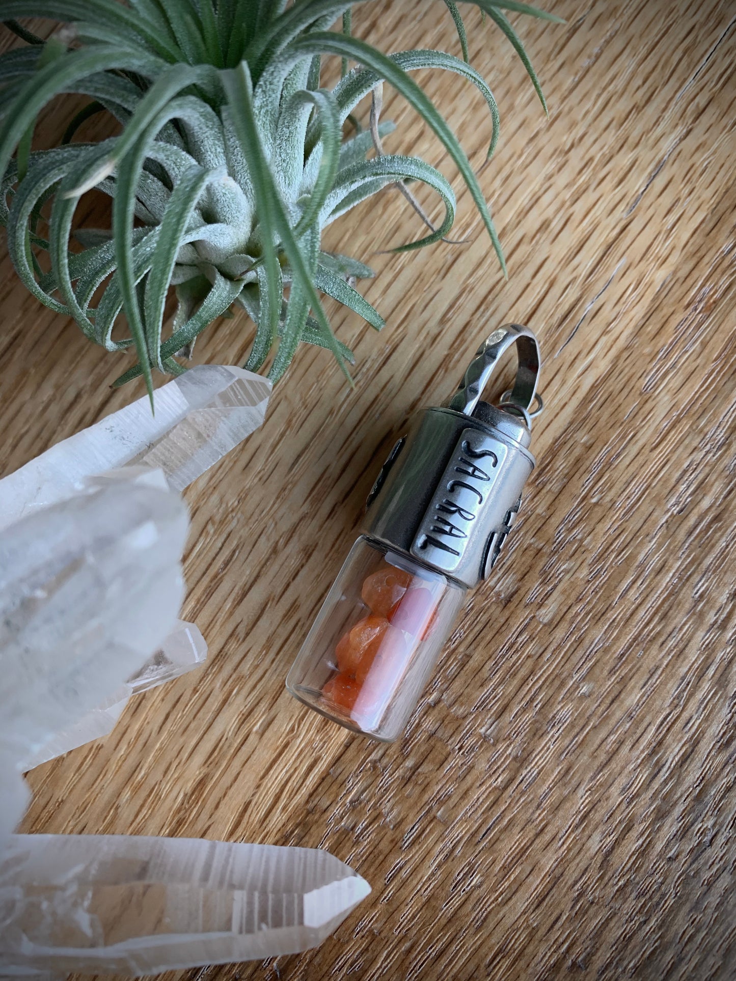 Sacral Chakra Essential Oil Roller Bottle Necklace