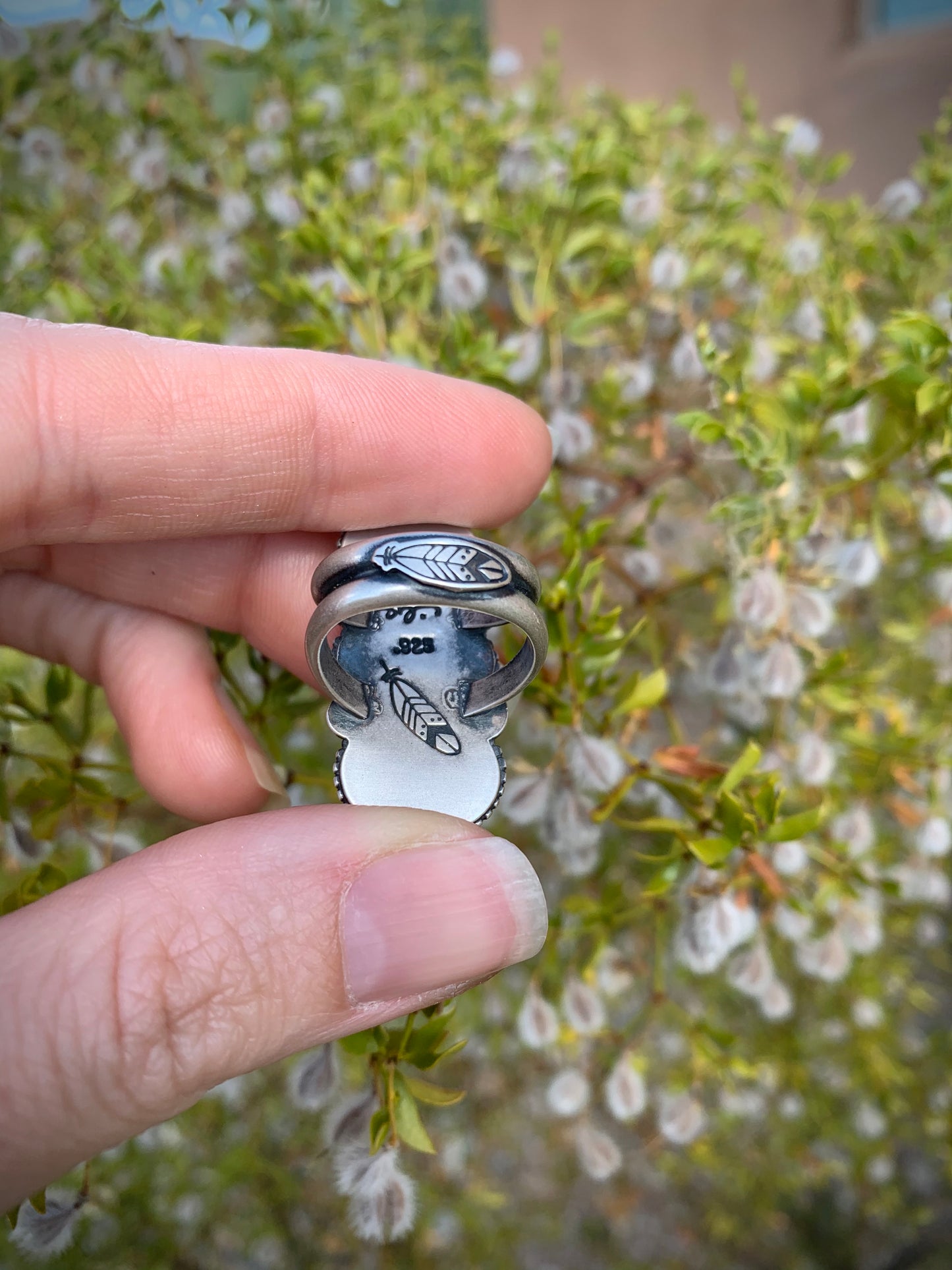 Blue Moon Turquoise Stack Stone Ring // Size 6.25