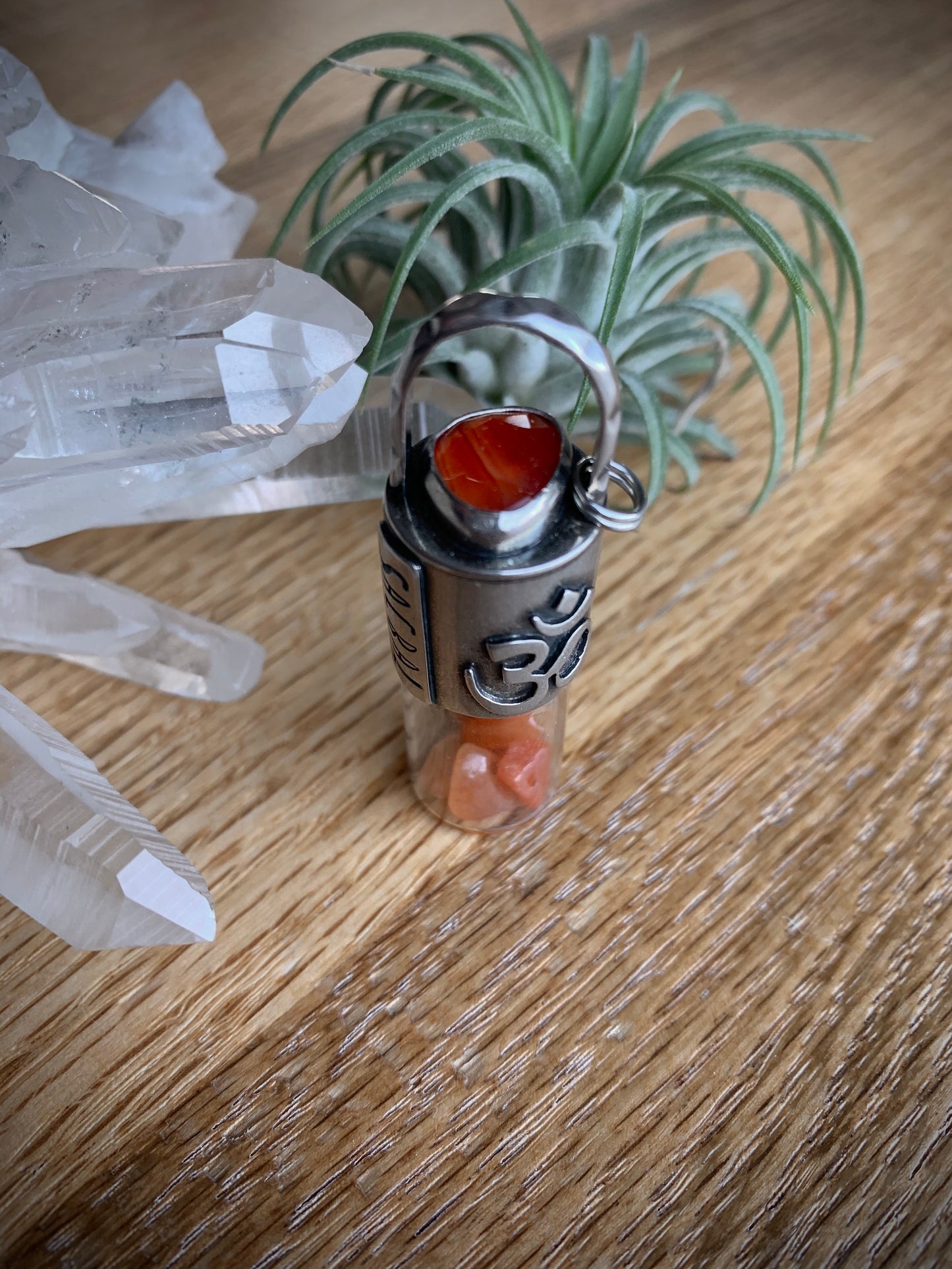 Sacral Chakra Essential Oil Roller Bottle Necklace