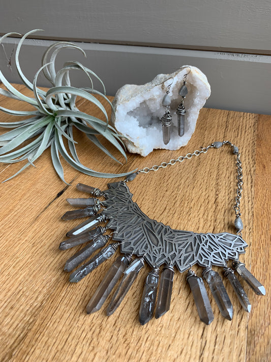 Cluster Bib Necklace // Crystallized Collection