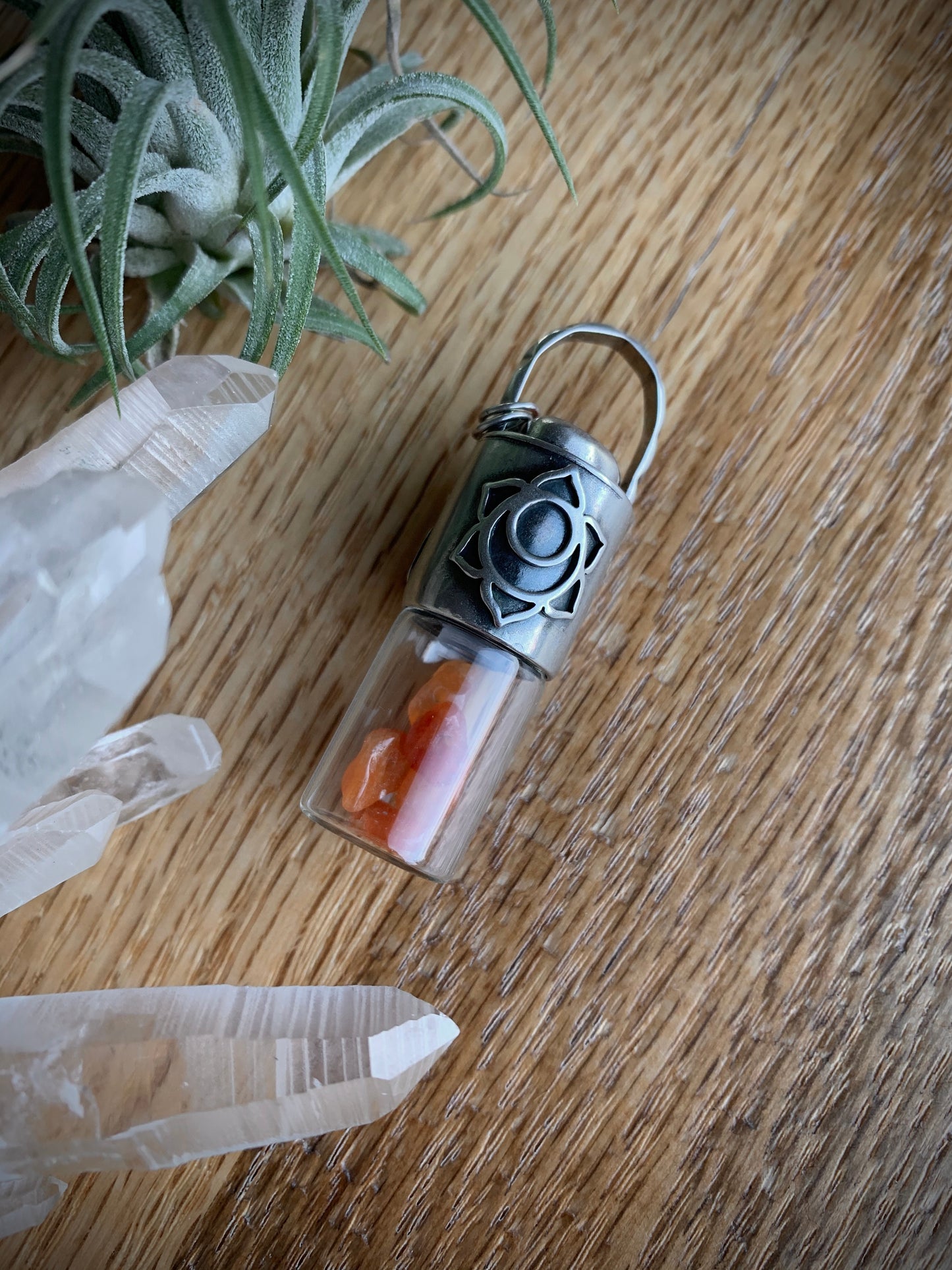 Sacral Chakra Essential Oil Roller Bottle Necklace