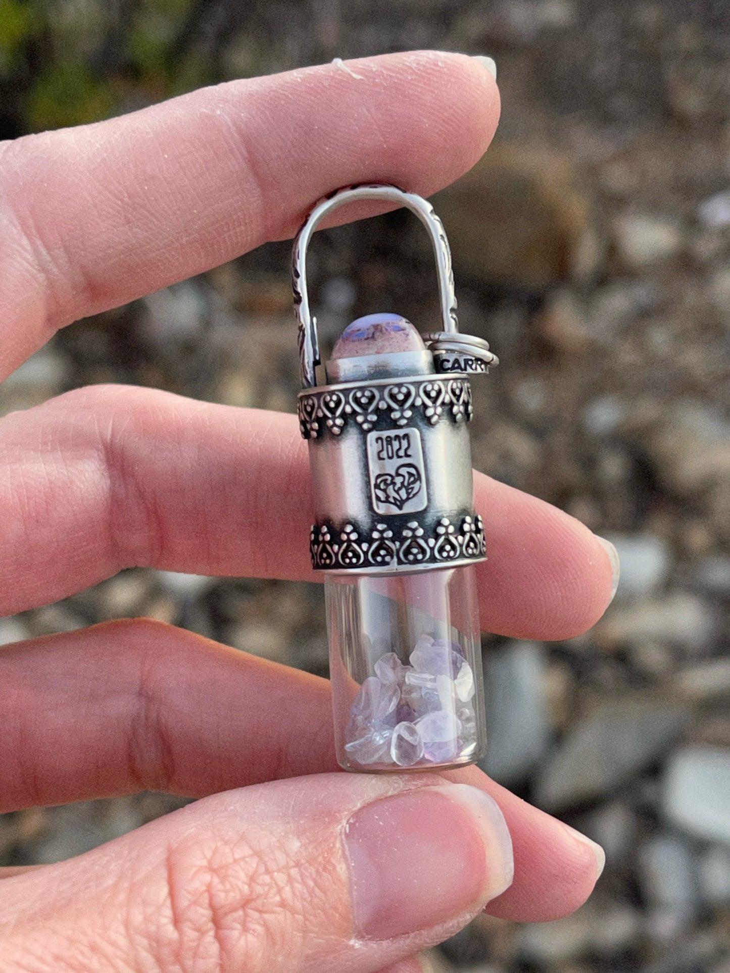 Ganesh Roller Bottle Necklace // Cantera Opal