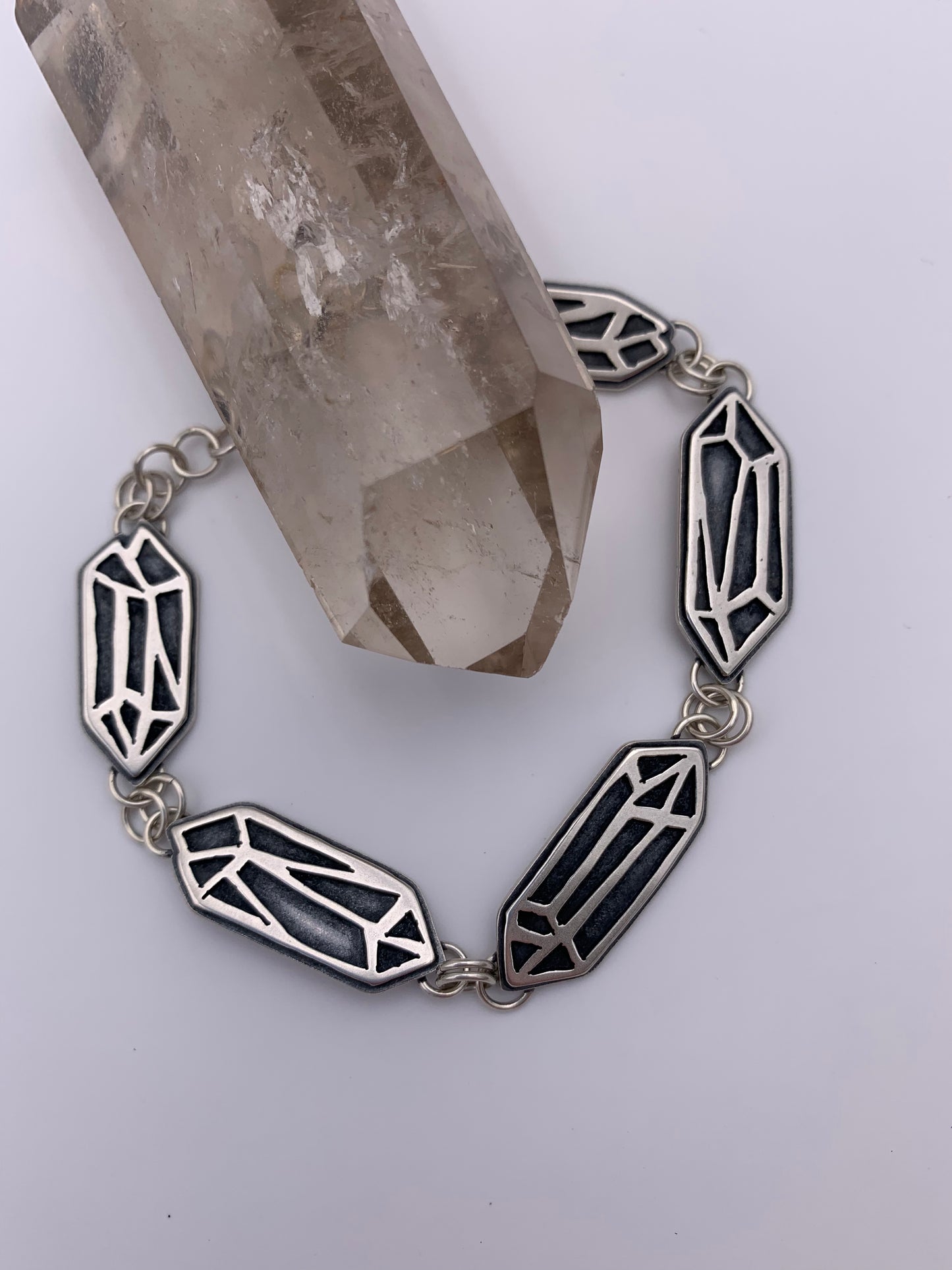 Linked Crystal Points Bracelet // Crystallized Collection