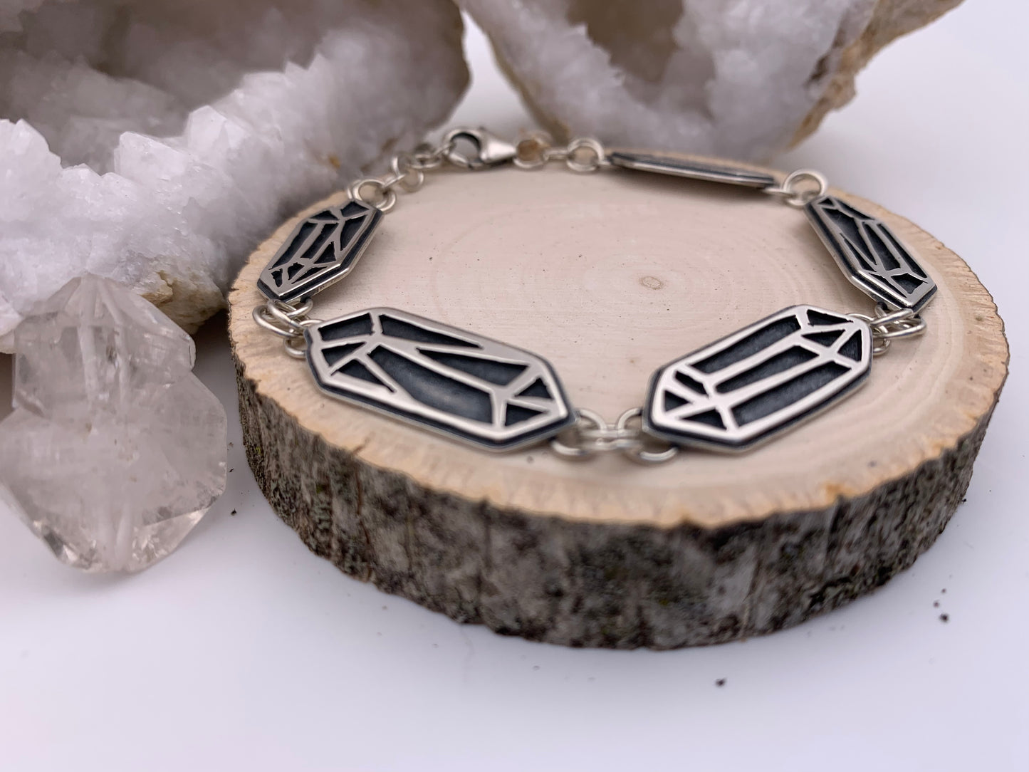 Linked Crystal Points Bracelet // Crystallized Collection