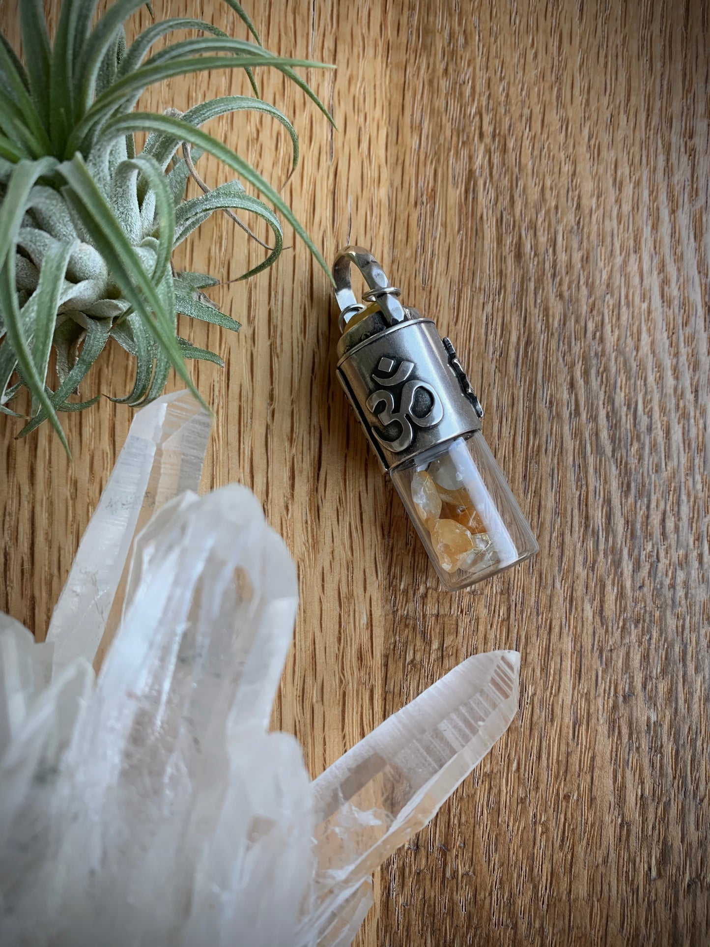 Solar Plexus Chakra Essential Oil Roller Bottle Necklace