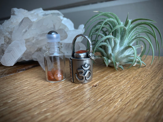 Sacral Chakra Essential Oil Roller Bottle Necklace