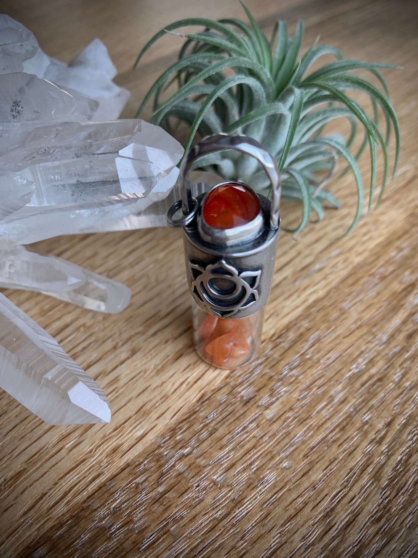Sacral Chakra Essential Oil Roller Bottle Necklace