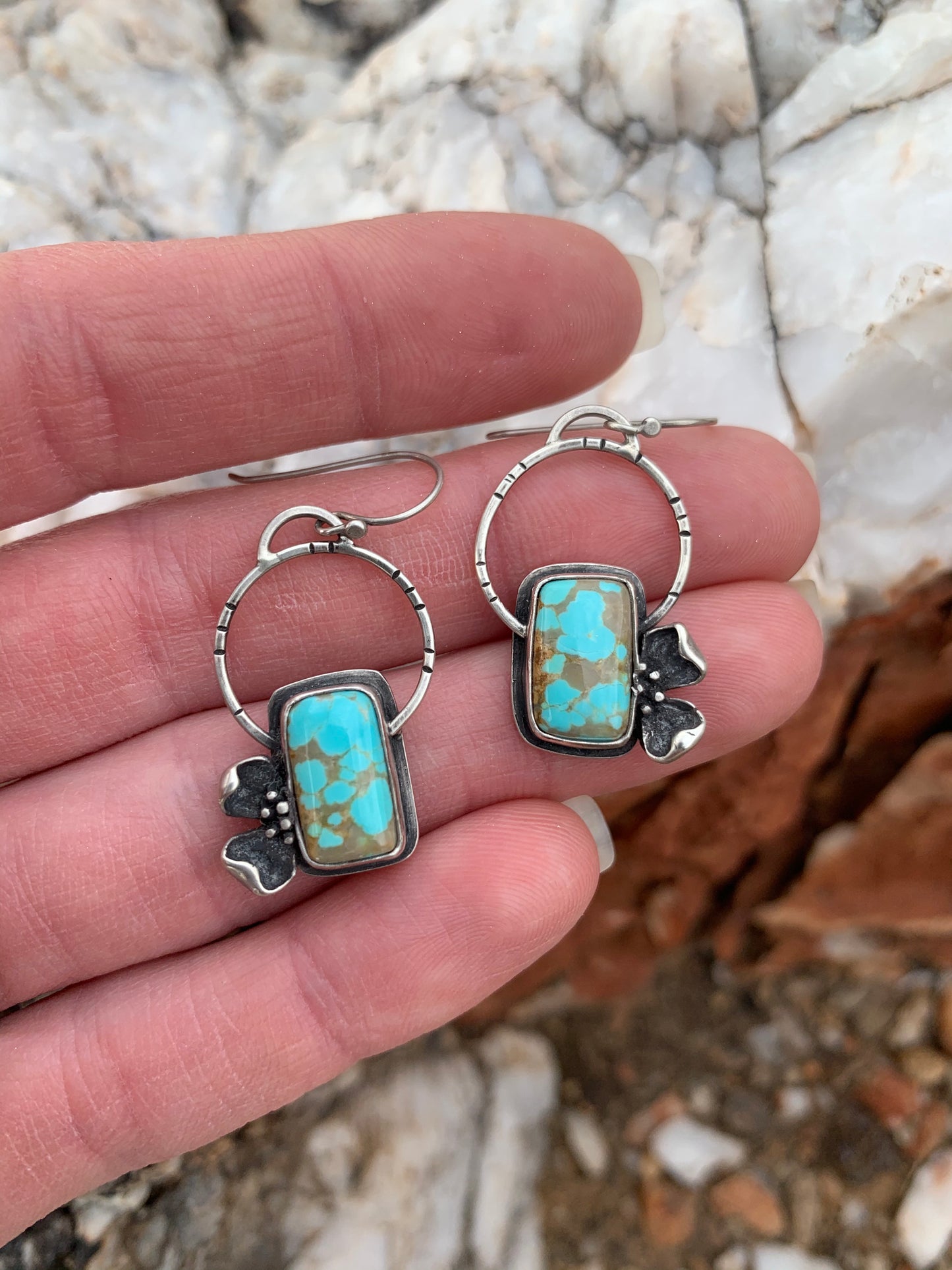 Dogwood Earrings #2 // #8 Turquoise