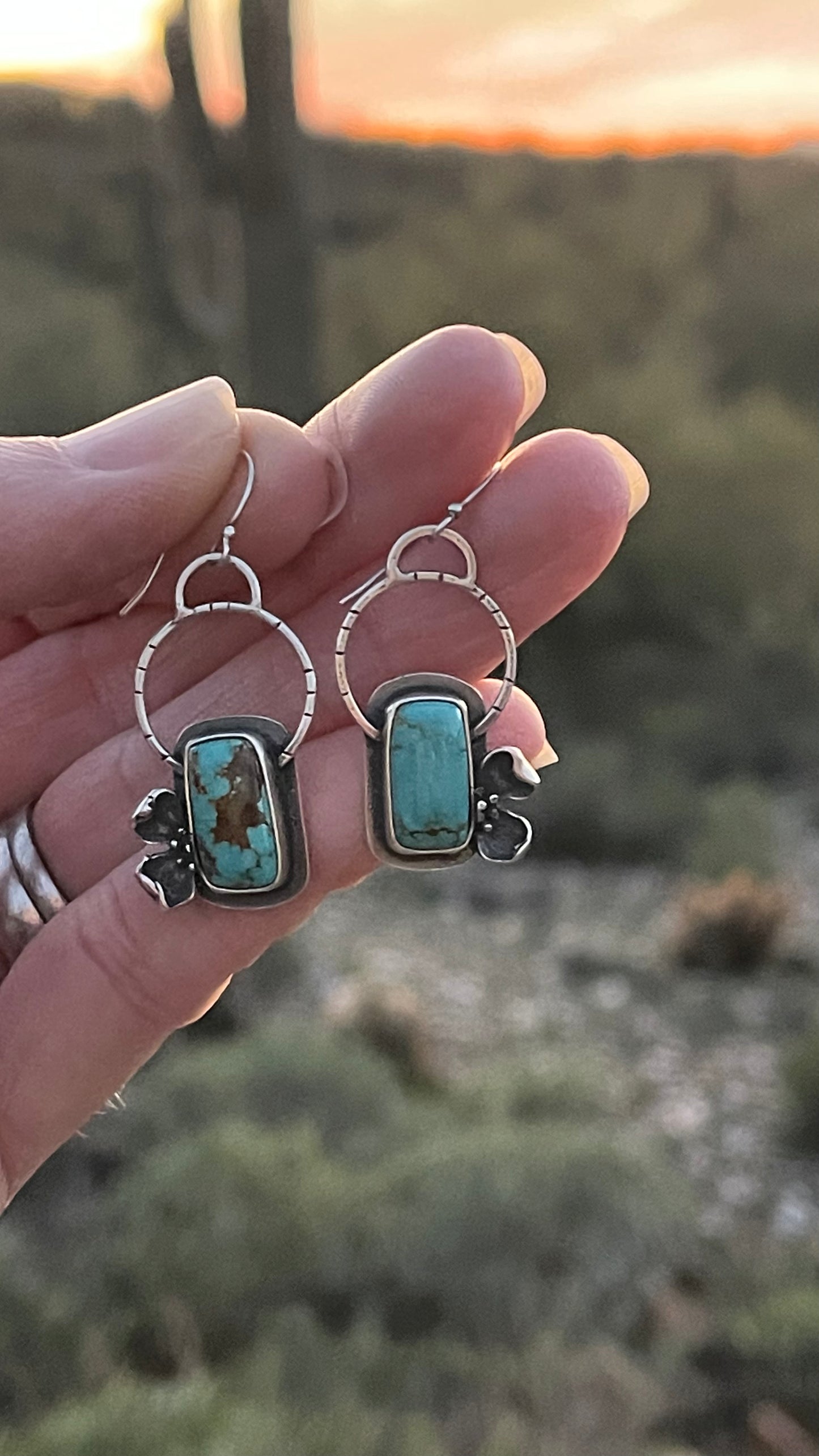 Dogwood Earrings #4 // #8 Turquoise