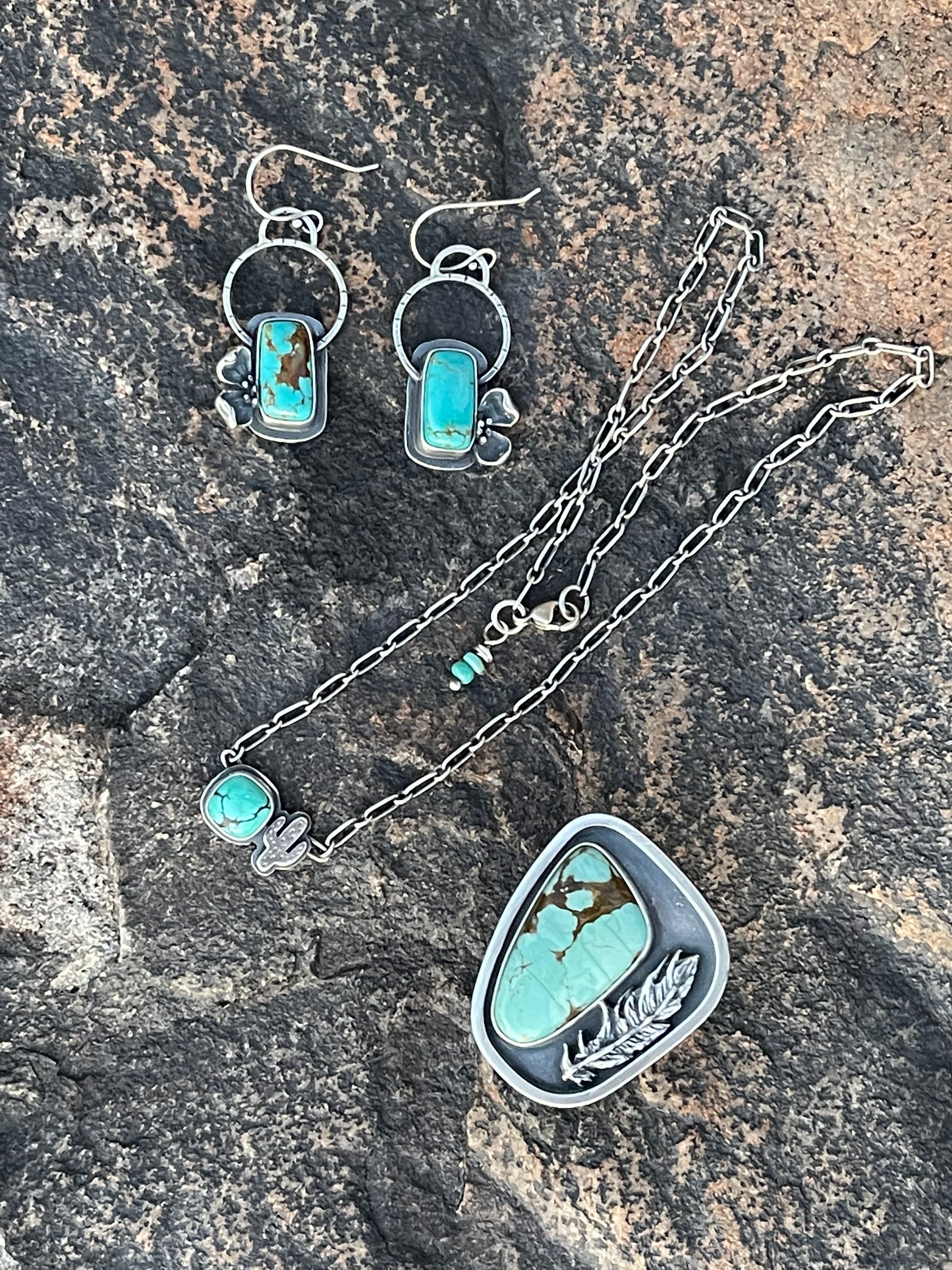 Dogwood Earrings #4 // #8 Turquoise