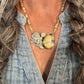 Honey Blossom // Beaded Necklace // Dark Moon + Yellow Opal