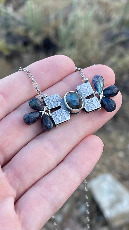 BLÓM Necklace No.6 // Labradorite + Iolite