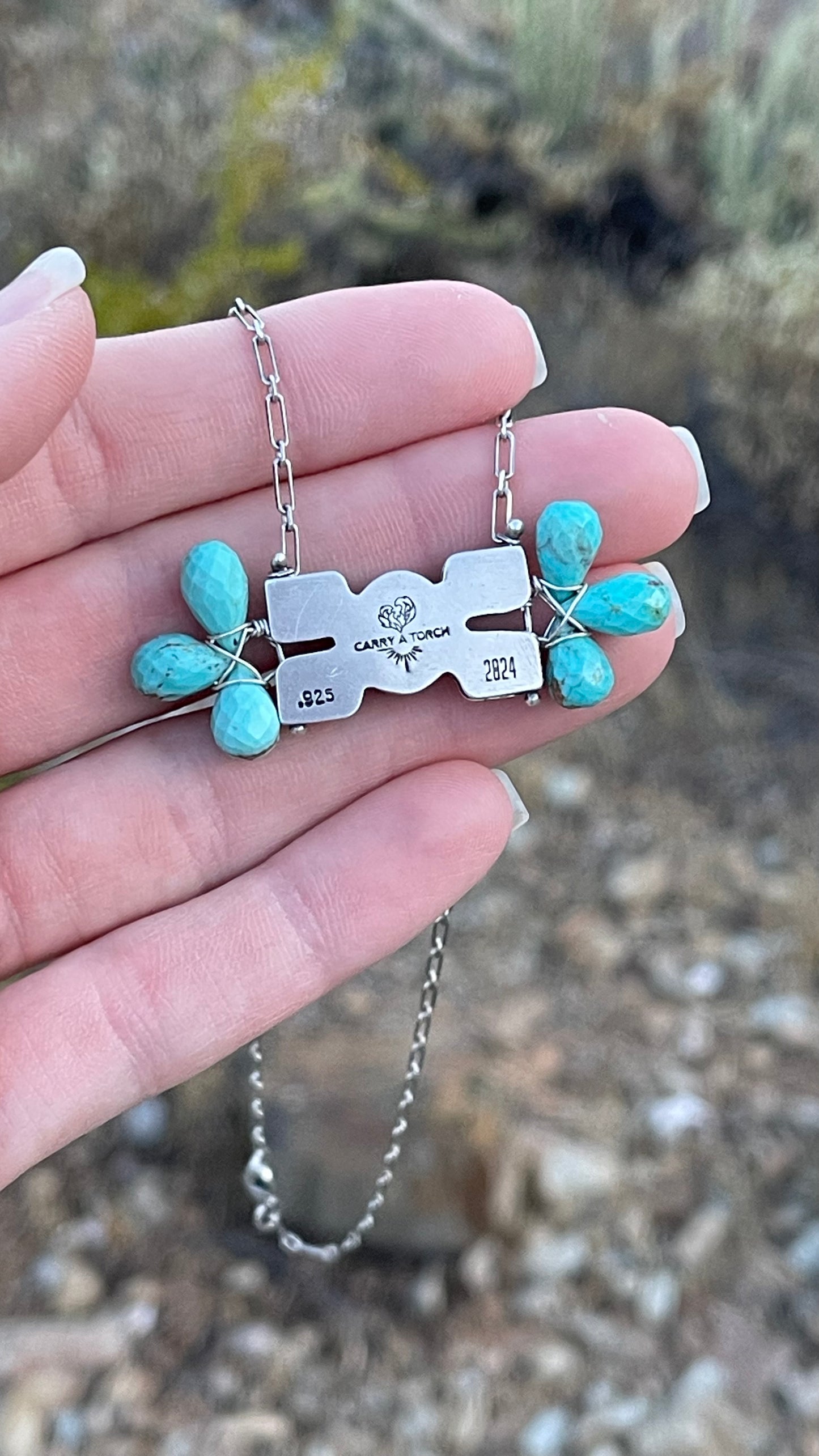 BLÓM Necklace No.5 // Kingman Turquoise