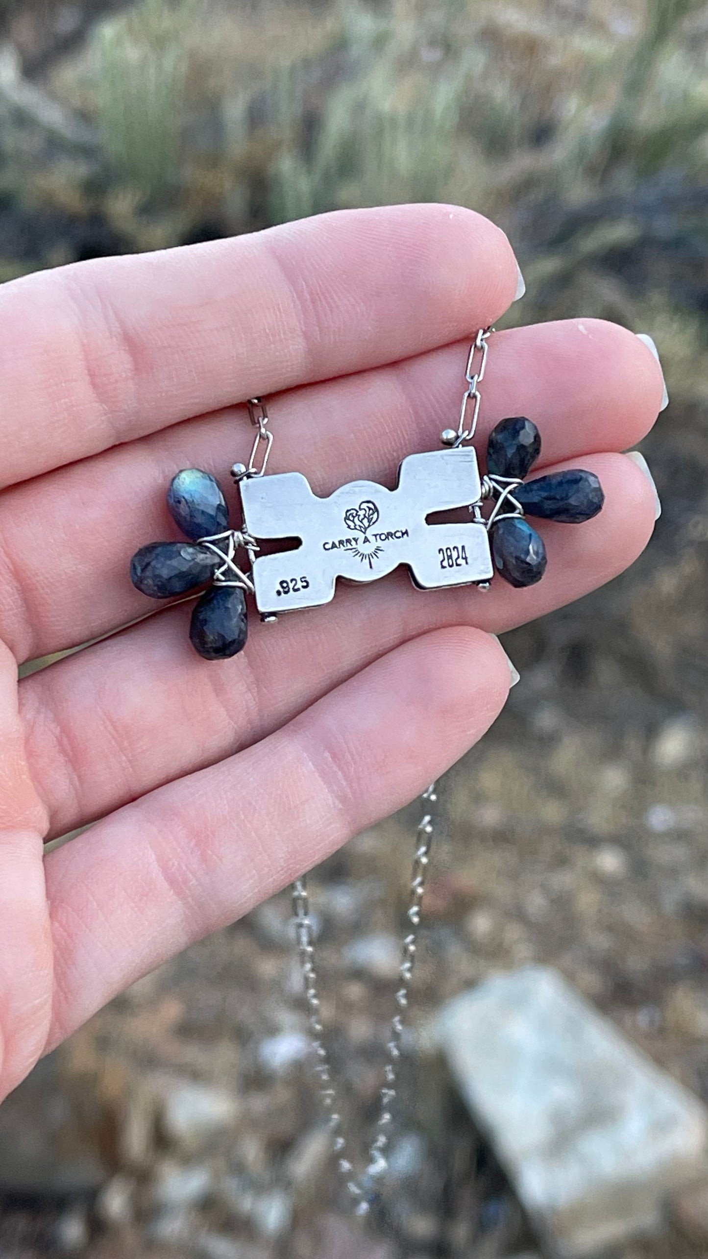 BLÓM Necklace No.6 // Labradorite + Iolite