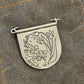 Swaying Spring flowers Brooch // Sterling