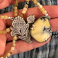 Honey Blossom // Beaded Necklace // Dark Moon + Yellow Opal