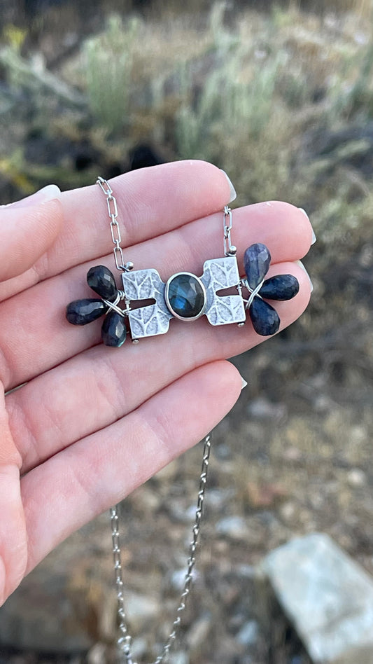 BLÓM Necklace No.6 // Labradorite + Iolite