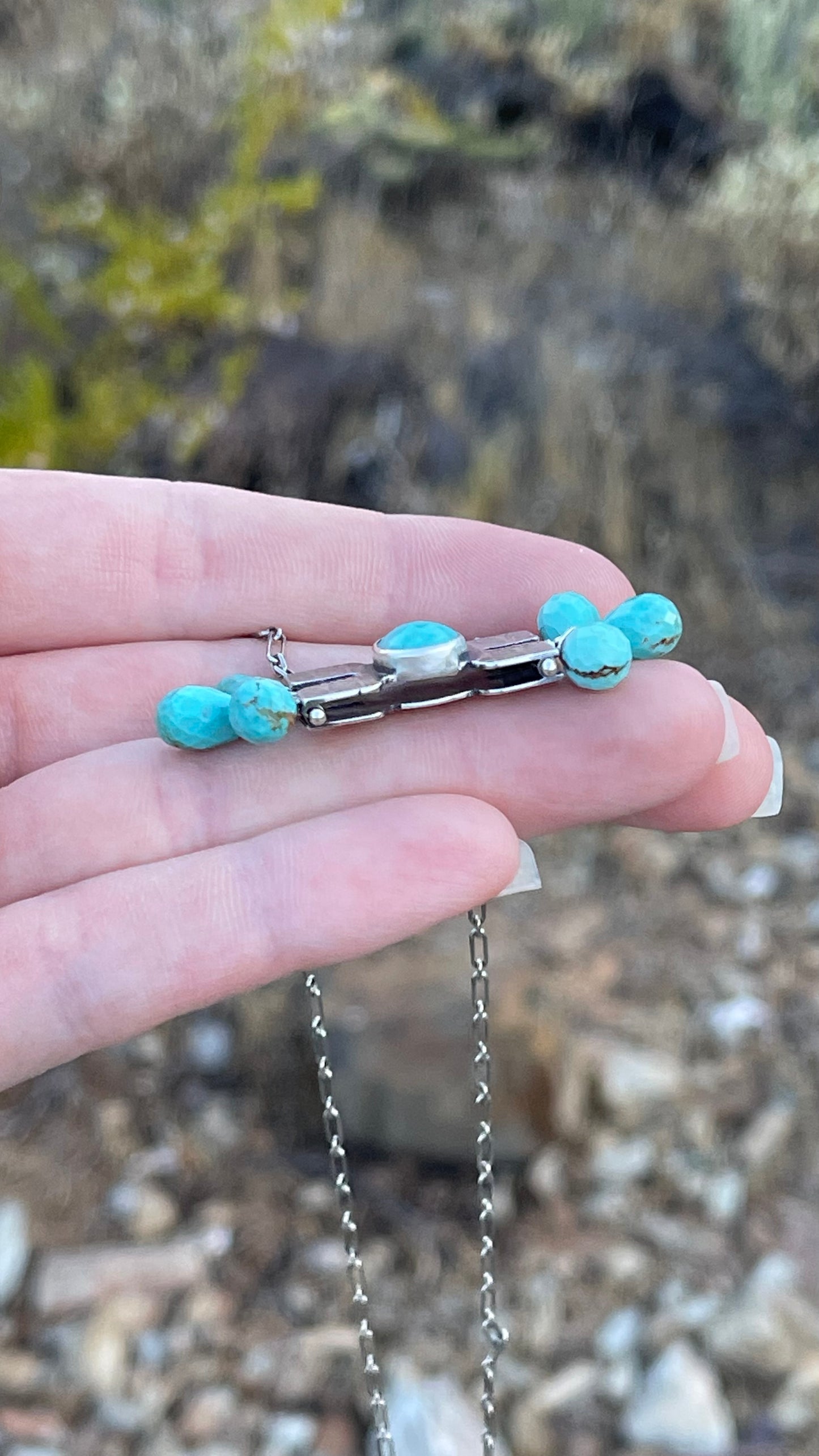 BLÓM Necklace No.5 // Kingman Turquoise