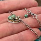 Itty Bitty Necklace #47 // Succulent & Sonoran Gold Turquoise // Desert Dweller Series