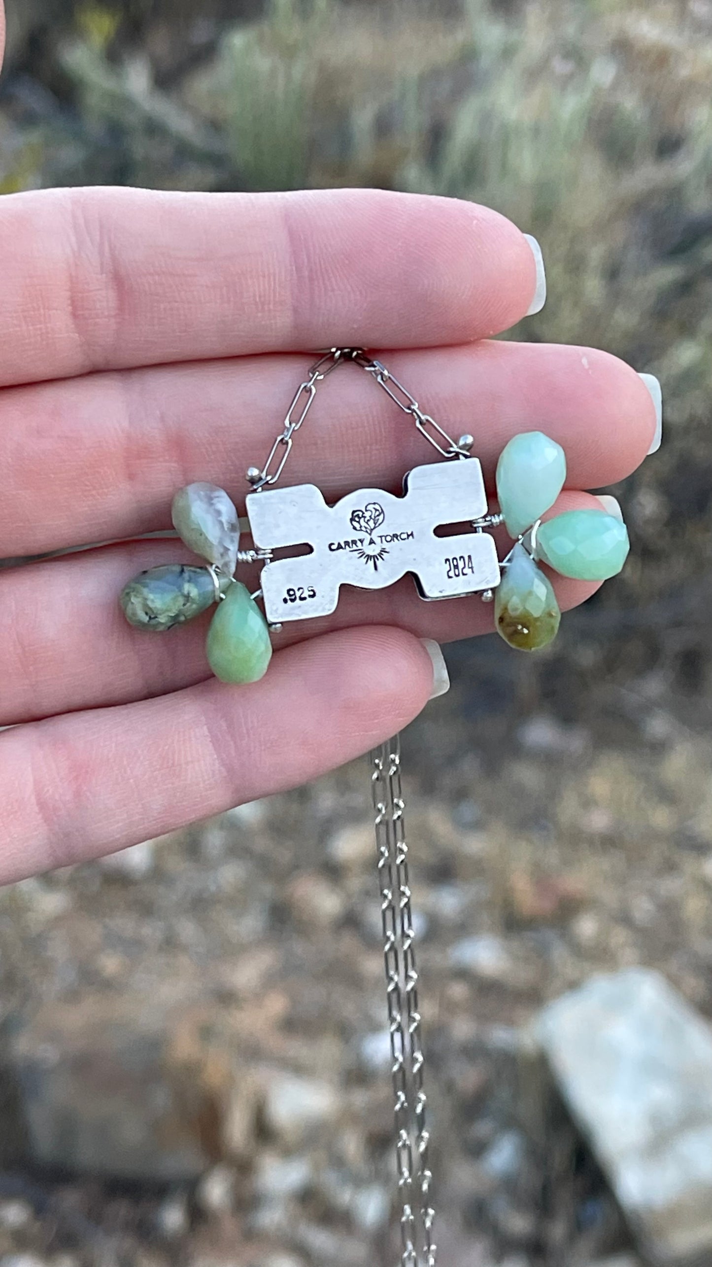 BLÓM Necklace No.4 // Apatite + Chrysoprase