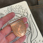 Swaying Spring flowers Brooch // Copper no. 1