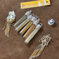 Beaded and Boho Earrings // Abstract Plumes