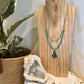 Turquoise // Layered Lotus Necklace #3
