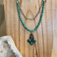 Turquoise // Layered Lotus Necklace #3