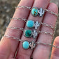 Itty Bitty Necklace #25 // Saguaro & Hubei Turquoise // Desert Dweller Series