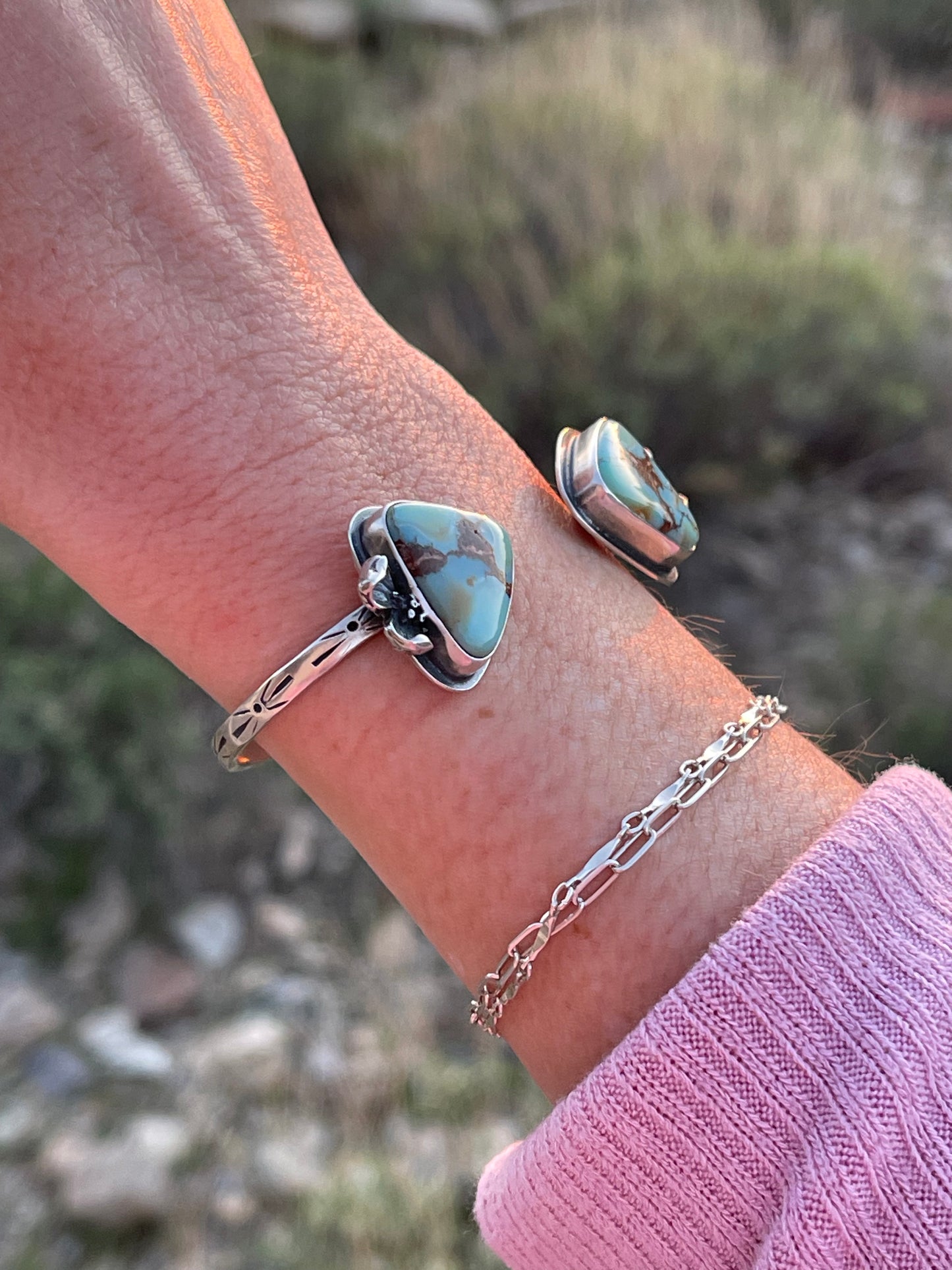 Dogwood Split Cuff Bracelet // Golden Hills Turquoise // SM