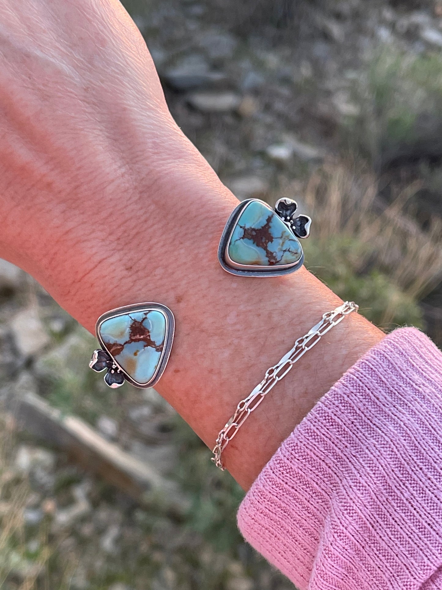 Dogwood Split Cuff Bracelet // Golden Hills Turquoise // SM