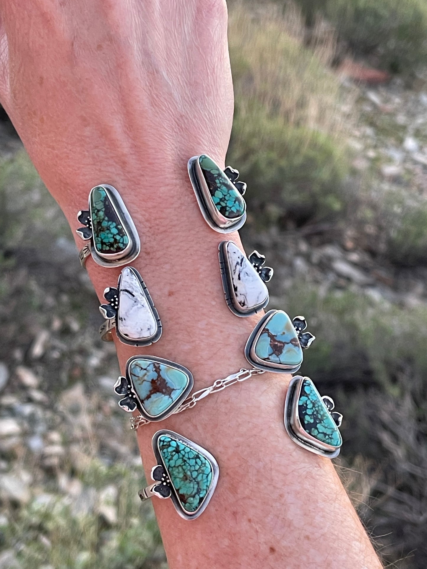 Dogwood Split Cuff Bracelet // Golden Hills Turquoise // SM