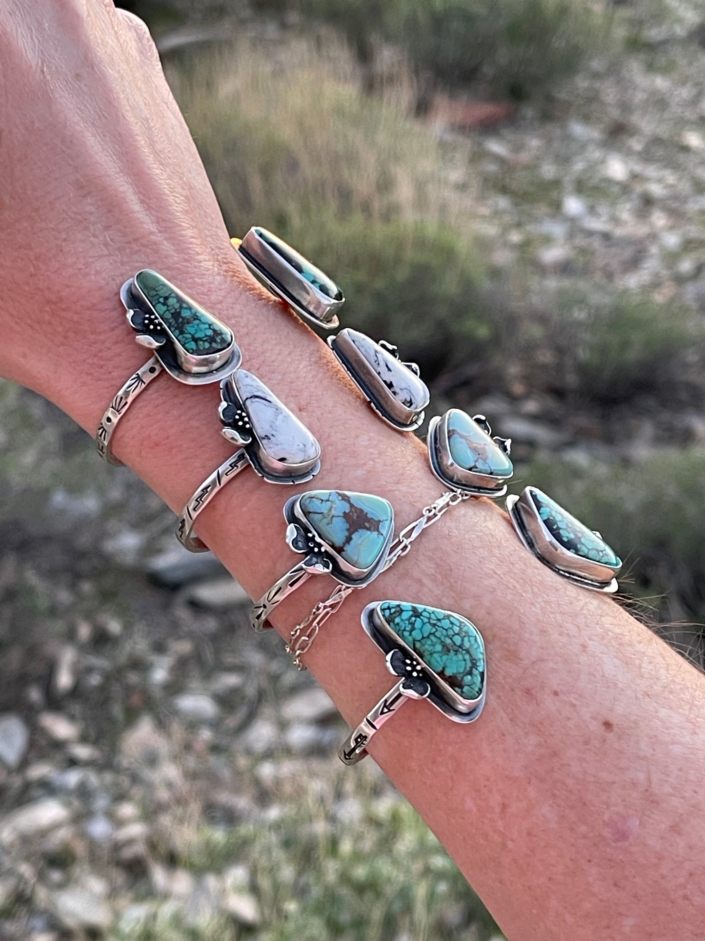 Dogwood Split Cuff Bracelet // Golden Hills Turquoise // SM