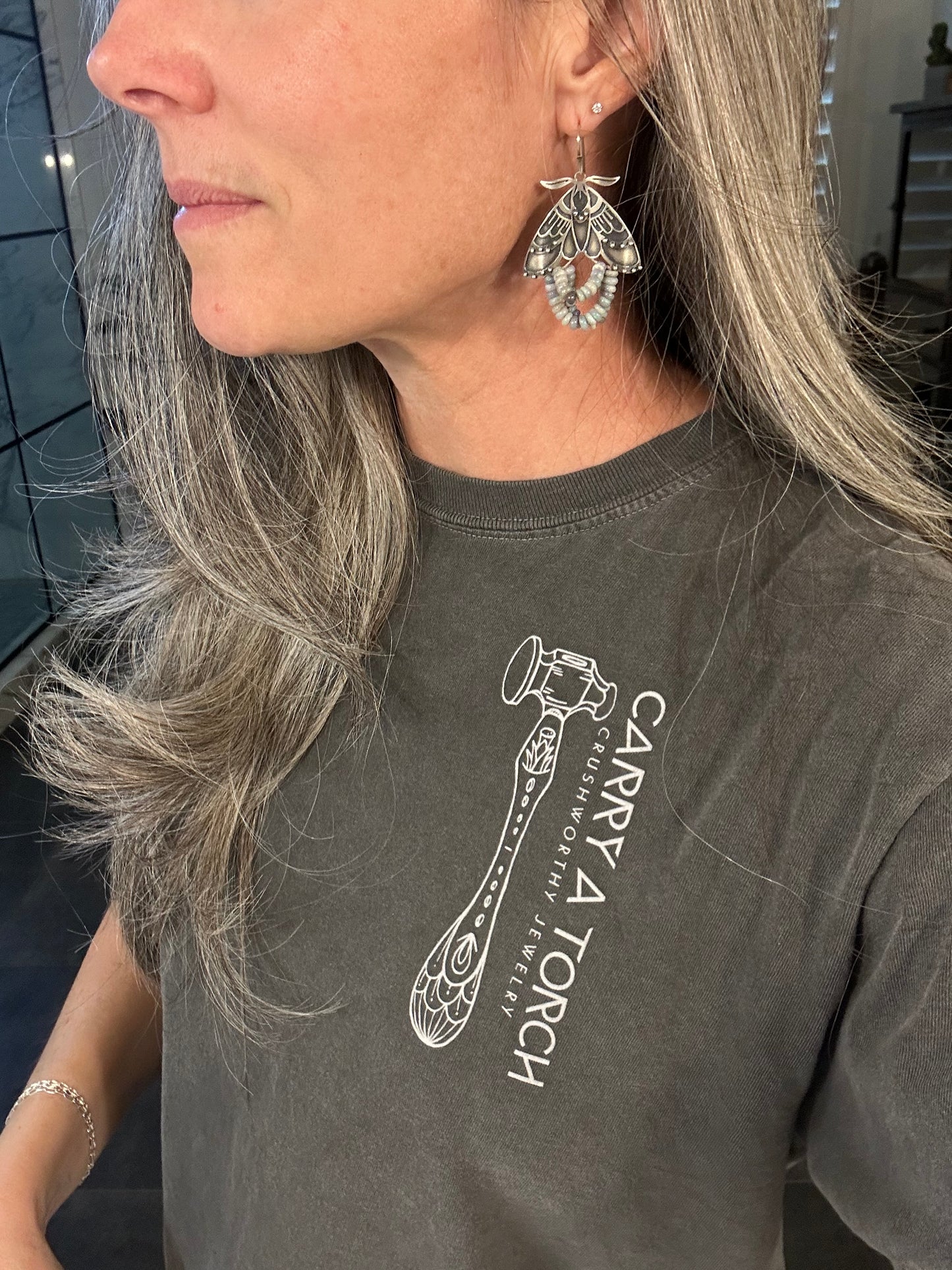 Moth Earrings // Australian Opal